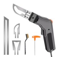 Elektrischer Styroporschneider mit 3 Klingen für EPS, EPP, KT Board, EVA, PU, Gummi, Stoff und Schwamm - 0-600°C Temperaturbereich - Profi-Stoffschneider mit fortschrittlicher Luftkühlung