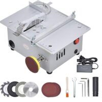 TAZZOR Mini Tischkreissäge mit 5000RPM und 7 Geschwindigkeitsstufen, ideal für Modellbau und Präzisionsarbeiten, elektrische Mini Tischsäge