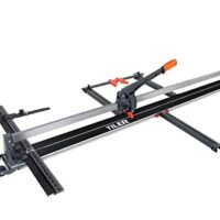 Manuelle Fliesenschneidmaschine mit Transportgriff und Laufrädern, hochwertiges Werkzeug für Keramik, Porzellan und Fliesen, 1200mm Schnittstärke, massiver Stahlfuß, langlebige Aluminium-Stützleiste