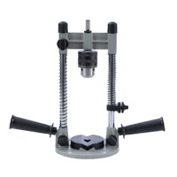 TOPWAY Bohrführungsaufsatz, tragbarer Bohrständerhalter mit 13-mm-Bohrfutter - ideal für 3/8 Zoll und 1/2 Zoll Bohrmaschinen, Stahlkonstruktionskörper aus Aluminiumlegierung, präzise Einstellung der Tiefe