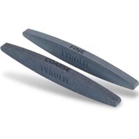 TYROLIT LIFE Keramik-Wetzstein Set für scharfe Messer, 2 Stück, Körnung 100 & 240, Abziehstein für Sense, Gartenschere, Axt und Rasenmähermesser