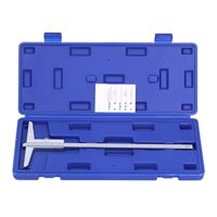 Tiefenmessschieber mit hoher Genauigkeit von 0,02 mm und großem Messbereich von 0-200mm aus Edelstahl Chrom für Metallverarbeitung Maschinenbau mechanische Verarbeitung