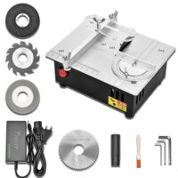 Tischkreissäge, kleine table saw, tragbare Präzisions-Schneidmaschine mit Einstellungsmöglichkeiten, perfekt für DIY-Projekte und Holzbearbeitung