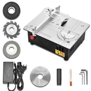 Tischkreissäge, kleine table saw, tragbare Präzisions-Schneidmaschine mit Einstellungsmöglichkeiten, perfekt für DIY-Projekte und Holzbearbeitung