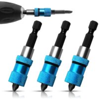 3-stückiges Set mit Trockenbauschrauber, Rigips Schrauben und Magnetischem Schnellwechsel Bithalter für Akku-Schrauber und Hand-Bohrmaschinen