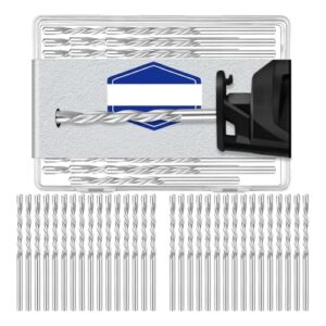 Trockenbaubohrer Set mit 50 Stück, einschließlich 1/8 Spiralsägespitzen-Schneidbits und Führungsspitzen-Schneidbits für Trockenbauarbeiten, ideal für Heimwerker und Handwerker