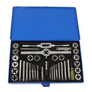 Professioneller Gewindebohrer-Set mit 40 Teilen, ideal für Heimwerker und Handwerker, SAE/Imperial-Maße, hochgenau und korrosionsbeständig.