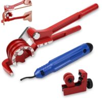 Multifunktionales 3-in-1 Rohrbiegegerät von UVVRUR, 6-8-10 mm Biegewinkel, mit Rohrschneider und Entgratwerkzeugset