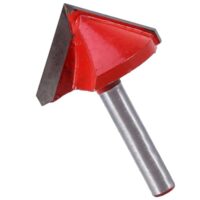 V-Nut-Schärfbit, Fräser für Kantenbehandlung und Nuten, 1/4-Zoll-Schaft, massive Legierung, Zweischneidiger Fasenfräser, V-Form, Kerbe, CNC-Gravierfräser