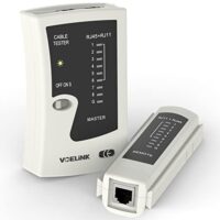 Einfacher Netzwerktester für die Überprüfung von LAN und ISDN Kabeln mit abnehmbarem Modul