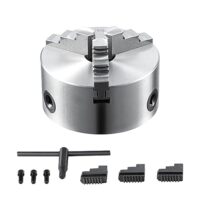 Hochwertiges 3-Backen-Futter für Drehbänke mit HT300-Material, Spannbacke und Schnecke aus hochkarätigen Stählen. Selbstzentrierendes Futter für hohe Härte und Rostbeständigkeit.