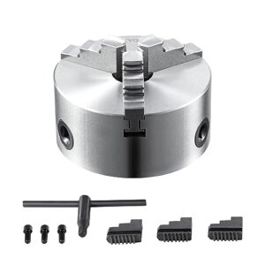 Hochwertiges 3-Backen-Futter für Drehbänke mit HT300-Material, Spannbacke und Schnecke aus hochkarätigen Stählen. Selbstzentrierendes Futter für hohe Härte und Rostbeständigkeit.