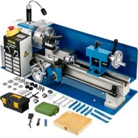 Mini Drehmaschine mit hoher Präzision, Metallbearbeitungsdrehmaschine für professionelle Bearbeitungen von quadratischen und runden Objekten.