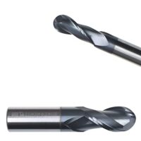 VHM Radiusfräser Kugelfräser mit Ø10 / R=5 / Länge: 75mm, Metallwerkzeug für Schleifen und Bearbeiten von Materialien