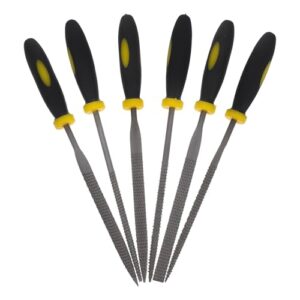 6-teiliges Holzfeilen Set mit bequemen Handgriffen, ideal für verschiedene Holzarten und Holzbearbeitung