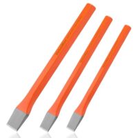 3-teiliges Maurermeißel-Set, Cr-V Flachkaltmeißel 10 mm, 12 mm, 16 mm für Stein/Mauerwerk/Zement/Mörtel/Bau