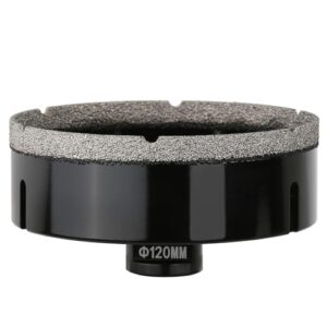 Vearter 120mm Trocken Diamant Kernbohrer mit M14 Gewindeanschluss und Vakuumgelöhten Lochsäge für effiziente Bohrungen in Mauerwerk, Fliesen, Marmor, Granit, Porzellan, Beton und Quarzstein