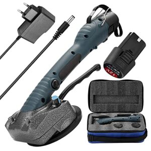 Weytoll Vibrationsmaschine für Fliesen, Saugnapf 100 x 100 mm, Lithium-Akku 2 x 2500 mAh, ideal für die Verlegung von Keramikfliesen zwischen 0,6 bis 1,2 m
