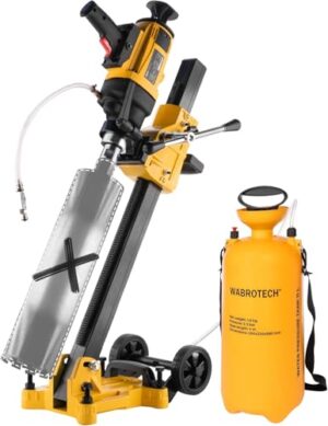 Das Kernbohrgerät WT202 von WABROTECH ist ein hochwertiges Werkzeug für die Bauindustrie, mit einer stufenlosen Drehzahlregelung und einem integrierten Anschluss an die Wasserleitung.
