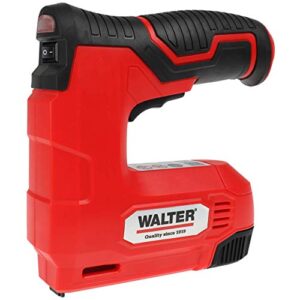 Leistungsstarker Akku-Tacker 4 V, 30 Schuss/Min, Klammern Typ 53 & Nägel Typ 47, Füllstandsanzeige, Auslösesicherung, Softgrip, Li-Ion-Akku, ideal für Haushalt, Polstermöbel, Heimwerken