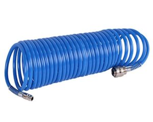 Hochwertiger Druckluft-Spiralschlauch mit Schnellkupplung, 10 Meter lang, ideal für Heimwerker und Handwerker