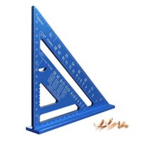 WORKPRO Zimmermannswinkel Multifunktional Winkelmesser 180mm Dreieckslineal Anschlagwinkel Metrisch Aluminiumlegierung Präzision Layout-Messwerkzeug für Schreiner, Ingenieure. Höhe Qualität, Multifunktionales Design, Präzise Messungen.