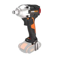 Bürstenloser Akku Schlagschrauber mit variablen 3-Gang-Getriebe und LED-Licht, ideal für diverse Schraubarbeiten.