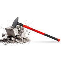 WALTER PROFESSIONAL Vorschlaghammer 5 kg - Robuster Fiberglasstiel, Ergonomischer Griff, Geschmiedeter Kohlenstoffstahl, Ideal für Abbruch- und Renovierungsprojekte