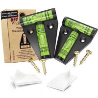 Zwei magnetische Wasserwaagen in schwarz, ideal für Wohnwagen und Campingausrüstung