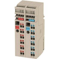 Weidmüller Verteiler-Reihenklemme mit Zugfeder in Beige Farbe, hochwertiges Material für Heimwerker-Szene