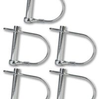 Werhe 5 tlg. Schnell FlügelBolzen für Erdbohrer - Bohrerverschluss Sicherungsbolzen mit Splint - hochwertiger Federstahl Bolzen - universell einsetzbar