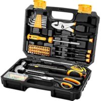 Vollständiges Werkzeugset für den Alltag, DEKOPRO Werkzeugkoffer mit 50-teiligen Universal-Komplett-Set, ideal für Studenten, DIY-Anfänger und Haushaltsreparatur