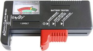 Batterietester mit analoger Anzeige für den Ladezustand von Batterien, ideal für AAA, AA, C, D und 9 Volt Batterien