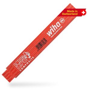 Ergonomischer Meterstab mit metrischer Skala, 2 m lang, für professionelle Anwendungen