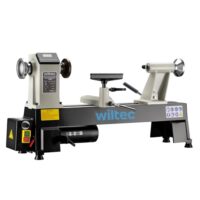 Drechselmaschine mit variabler Drehzahl, Drechselbank für Holz bis 457 mm Länge, Wiltec Drechselbank 550 W, perfekte Drechselmaschine für Anfänger und Fortgeschrittene