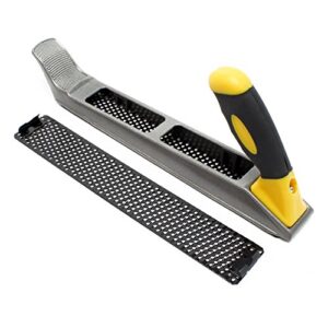 Wiltec Gipskartonhobel 250 mm mit Raspel Feile, Kantenhobel für den Trockenbau