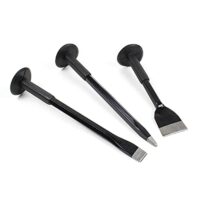 Wiltec Handmeißel Set 3-teilig, mit Flachmeißel, Spitzmeißel und Breitmeißel für Profis und Heimwerker, ergonomisch, rutschfest und mit Handschutz ausgestattet.