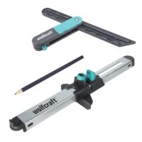 Wolfcraft Projekt-Set für Vinyl- und Laminatverlegung mit Winkelschmiege und Laminateinpasser