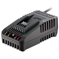 Worx WA3880, eine handliche und leichte Akku Ladestation für alle WORX PowerShare 20V Akkus. Mit integrierter Ladezeit-Anzeige und Überladungsschutzfunktion.