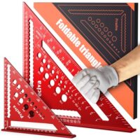 Zimmermannswinkel Set mit 18cm und 30cm Dreieckslineal, multifunktionalen Funktionen wie Winkelmesser und -maß, ideal für verschiedene Arbeitsszenarien