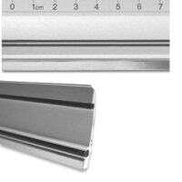 Aluminiumlineal mit Stahlkante 50cm - hochwertiges Werkzeug mit antirutschbeschichtung und metrischer Skala