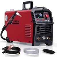 ARCCAPTAIN Plasmaschneider mit großer LED-Anzeige, 50 A Plasmaschneider mit IGBT, Max. Schneiden 20 mm mit Postflow und 2T/4T Funktionen