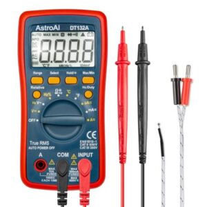 AstroAI Digital Multimeter, Voltmeter Ohmmeter Amperemeter mit TRMS 4000 Counts, manueller und Auto-Ranging für Messung von Spannung, Strom, Widerstand, Durchgang, Frequenz, Dioden und Temperatur