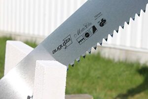 Bausäge für Porenbetonsteine und -fertigbauteile, Handsäge mit stabilem Holzgriff, robuste Konstruktion, grobe Schubzahnung
