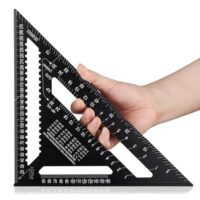 Zimmermannswinkel Winkelmesser geodreieck groß metrisch Dreieckslineal, schwarz, 300mm, Werkzeug für Schreinerei und Dekorationsindustrie, hochwertig, präzise, multifunktional