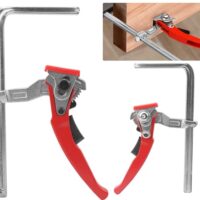 BIGP Hebelzwinge, Tischzwinge, Schnellspanner - 2 Stück Ganzstahl Zwingen mit 160mm Kapazität und 60mm Kehlentiefe für Schleifen und Schneiden