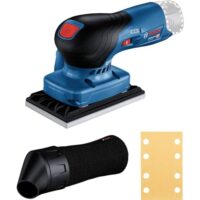 Bosch Professional 12V System Akku Schwingschleifer GSS 12V-13 mit Schleifblatt und Staubbeutel, ideal für Heimwerker und Profis