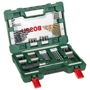 Bosch 91tlg. Titanium-Bohrer- und Bit Set V-Line für Holz, Stein und Metall inkl. Ratschen-Schraubendreher und Magnetstab Zubehör Bohr- und Schraubwerkzeuge