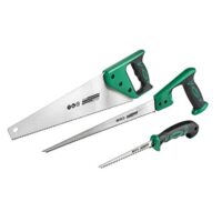 Brüder Mannesmann Sägen-Set, 3-teilig - hochwertige Werkzeuge für Heimwerker und Handwerker mit Manganstahl-Sägeblatt und rutschfesten Griffschalen