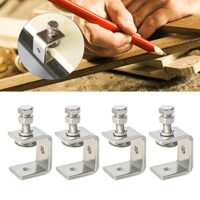 4 Stück C-Zwingen Set, C-Klemmen mit breiten Backenöffnungen, Heavy Duty, Edelstahl, Holzbearbeitung, Fixture Klammern, 304 Edelstahl